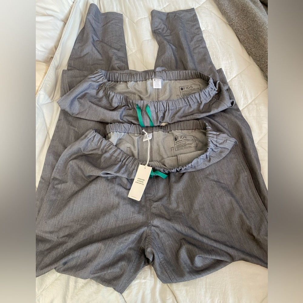Figs Pisco basic Charcoal Technical Scrub Pants pair of 2 size XL